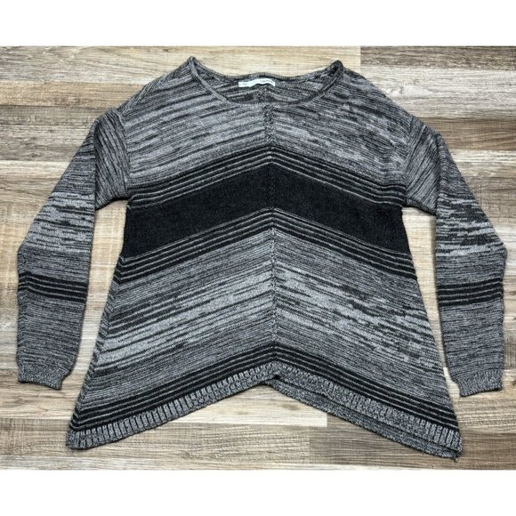 Maurices Womens Gray Chevron Stripe Long Sleeve Tunic Sweater Pullover Size L - Picture 5 of 16